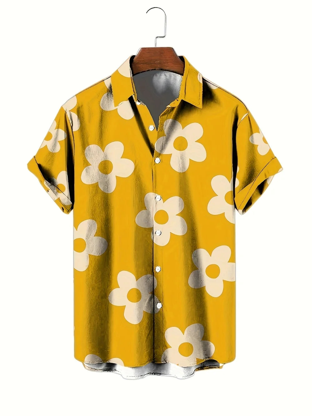 Men's 3D Floral Print Hawaiian Shirt | Oversized Beach Vacation Shirt